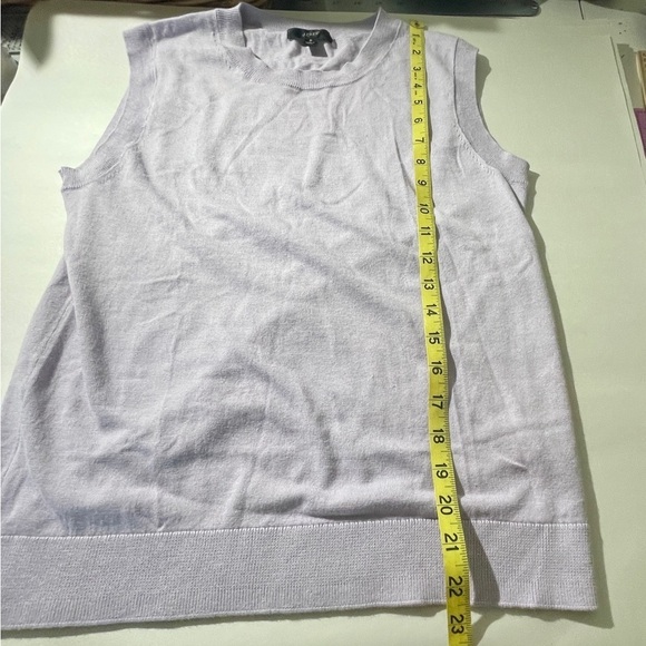 J. Crew Lavender Sleeveless Scoop Rib Neck Cotton Top S - Picture 7 of 8